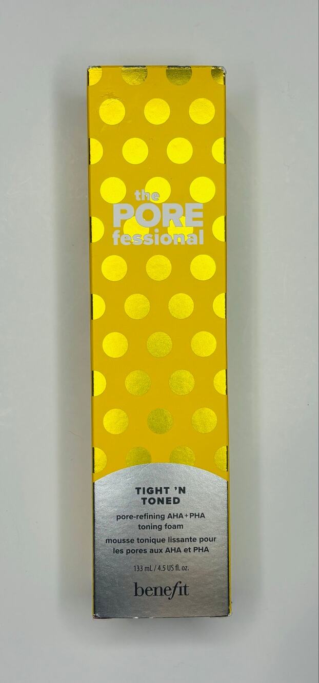 Benefit The POREfessional Tight ’n Toned Pore-Refining AHA + PHA Foam 4.5 oz NIB